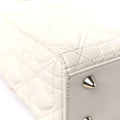Lady Dior Mini - White Heart Embroidery