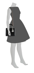 Lady Dior Medium - Black Quilted Leather