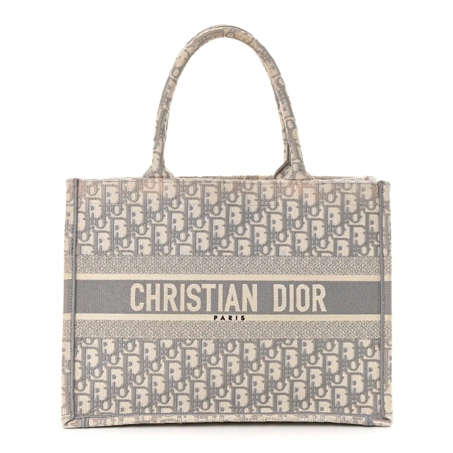 Dior Book Tote - Grey Oblique Jacquard